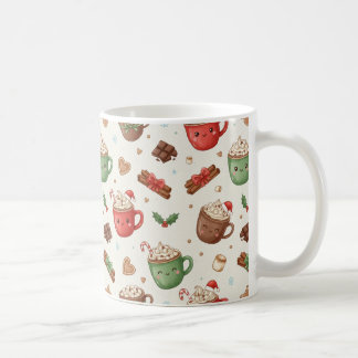 Cute Hot Cocoa Pattern – Festive Illustrated Mugs