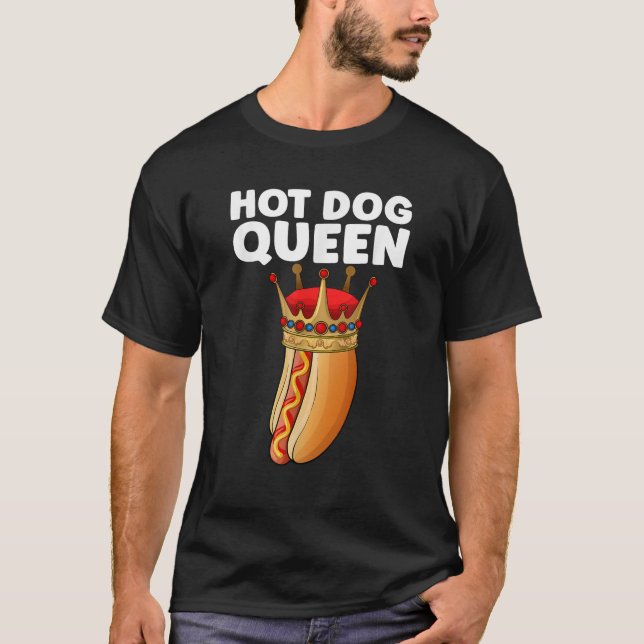 Cute Hot Dog Design For Women Girls Sausage Hotdog T-Shirt (Front)