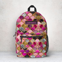 Cute hot pink gold mermaid scales girly