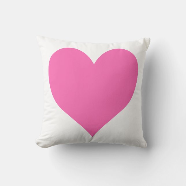 Cute Hot Pink Heart Cushion (Front)
