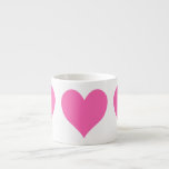 Cute Hot Pink Heart Espresso Cup<br><div class="desc">Cute hot pink heart shape against the background colour of your choice.</div>
