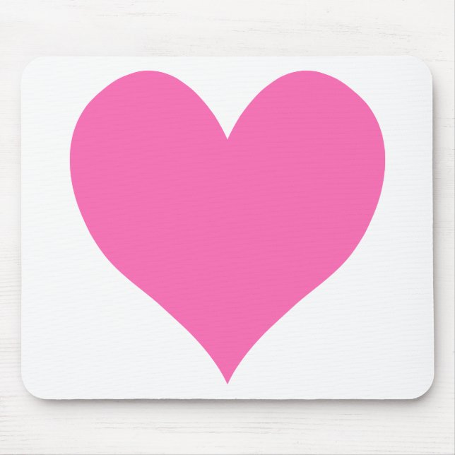 Cute Hot Pink Heart Mouse Pad (Front)