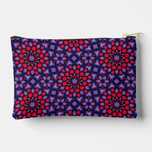 Cute Hot Pink & Purple Mandala Dot Art Design Accessory Pouch