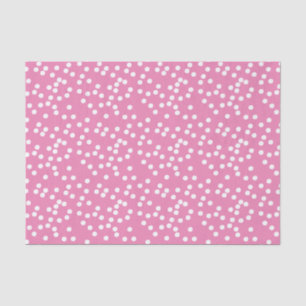Cute Hot Pink & White Confetti / Polkadots Tissue Paper