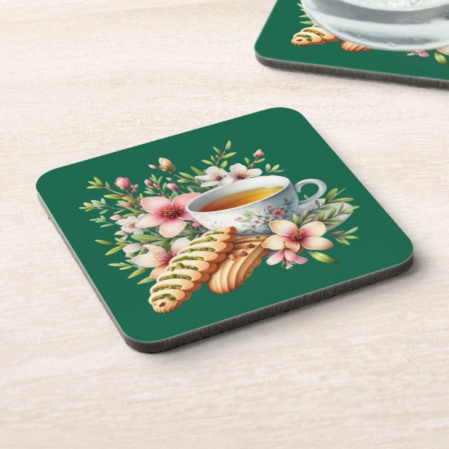 Cute hot tea lover coaster (Left Side)