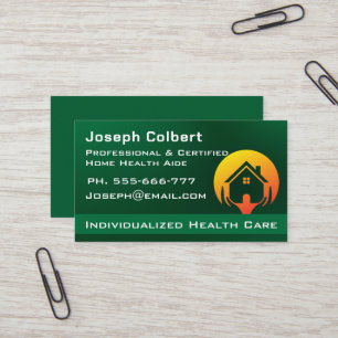 Cute House Caregiver Services Single Sided  Business Card