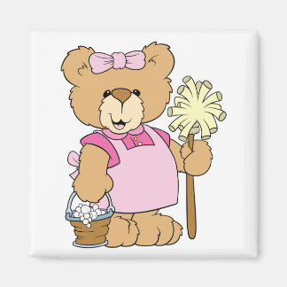 Cute House Cleaning Bear Magnet