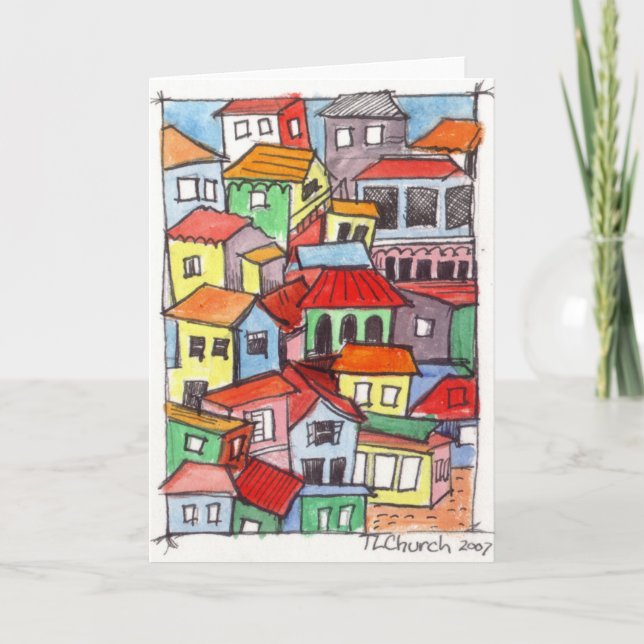 Cute house design card (Front)