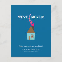 Cute House With Hearts We've Moved New Address