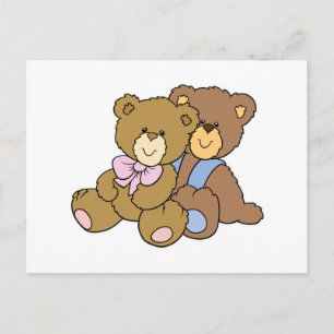 Cute Hugging Friends Bears Postcard