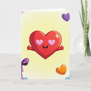 Cute Hugging Love Heart Card