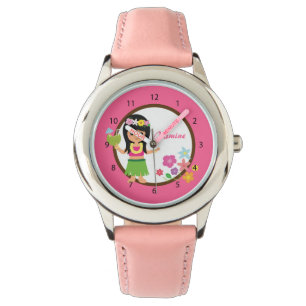 Cute Hula Girl Hawaiian Luau Themed Watch