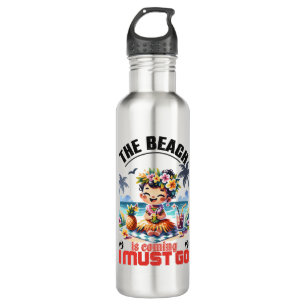 Cute Hula Girl Summer is Coming I Must Go – Tropic 710 Ml Water Bottle