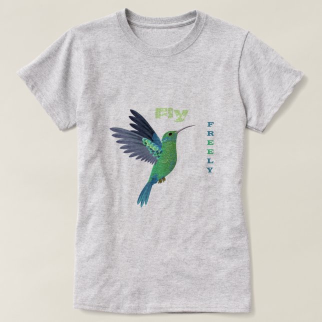 Cute humming-bird t-shirt (Design Front)