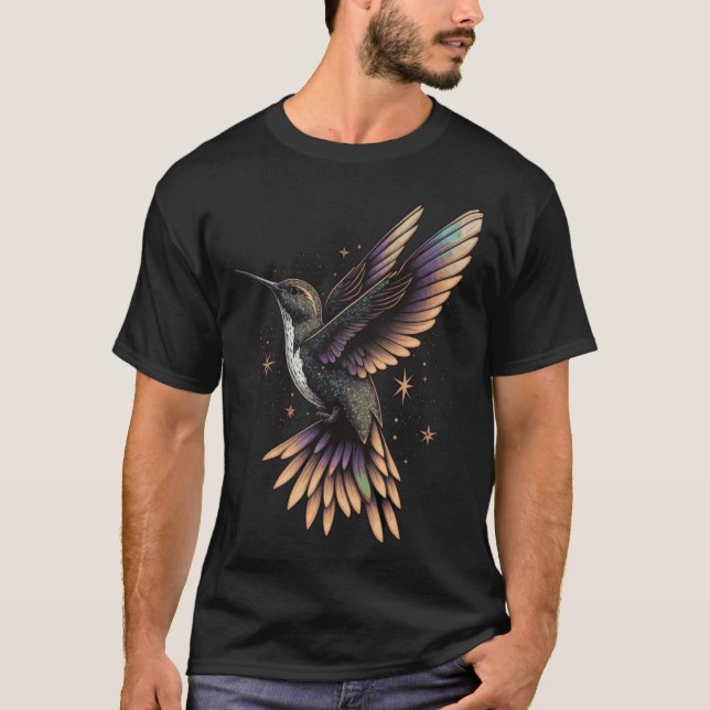 Cute Hummingbird Birding Ornithology T-Shirt (Front)