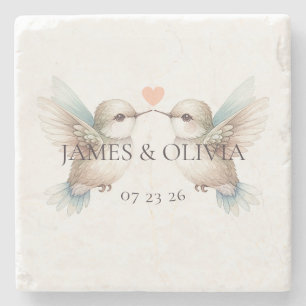 Cute Hummingbird Stone Coaster