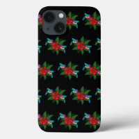 Cute Hummingsbirds on Hibiscus Flower Cartoon
