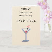 Cute Humour Pink Cocktail Glass Simple Birthday