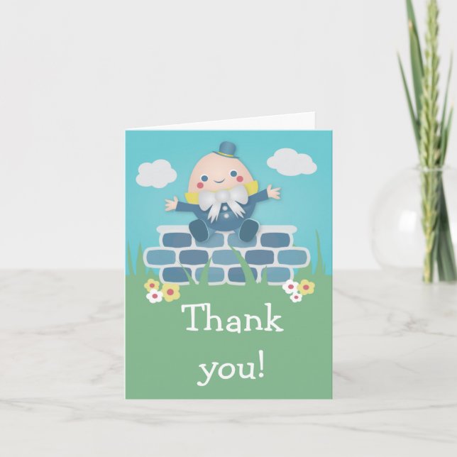 Cute Humpty Dumpty Baby Shower Thank You Card (Front)
