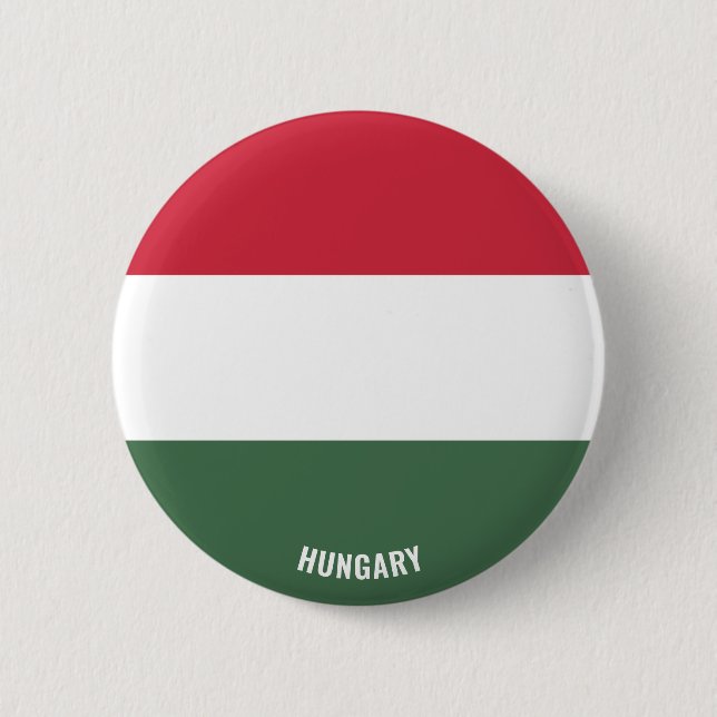 Cute Hungary Flag Patriotic 6 Cm Round Badge (Front)