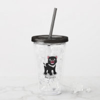 Cute hungry Tasmanian devil cartoon illustration