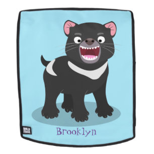 Cute hungry Tasmanian devil cartoon illustration Backpack