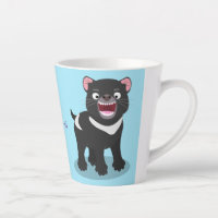 Cute hungry Tasmanian devil cartoon illustration
