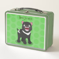 Cute hungry Tasmanian devil cartoon illustration