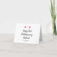 Cute Husband Happy Birthday Card with Hearts