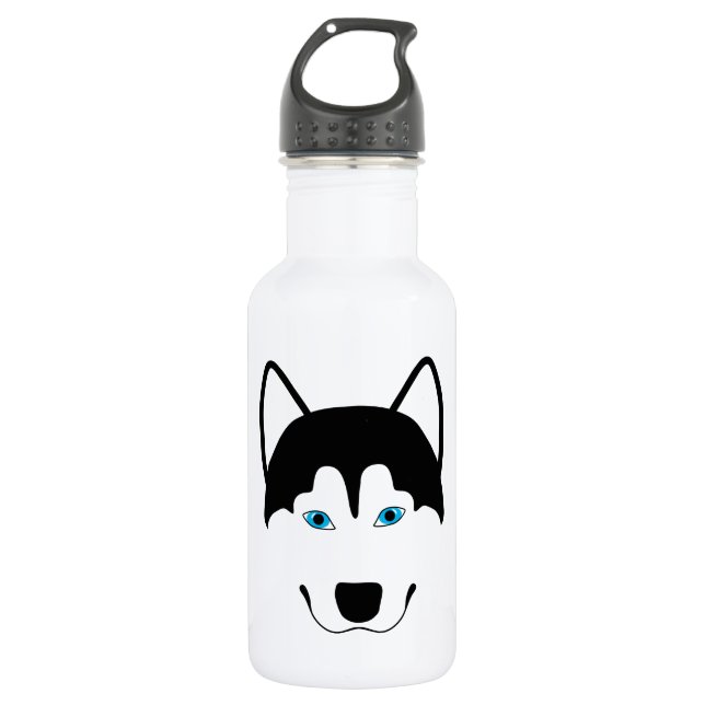 Cute Husky dog breed image 532 Ml Water Bottle (Front)