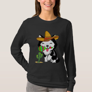 Cute Husky Dog Cinco de Mayo 5th of May Celebratio T-Shirt