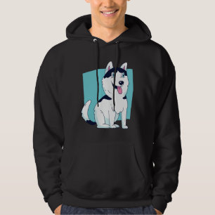 Cute Husky Dog Design Hoodie