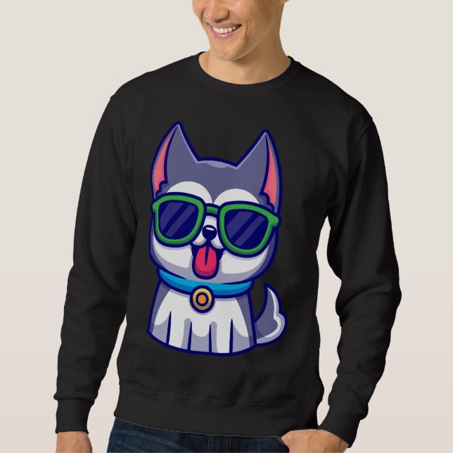 Cute Husky Dog                       Sweatshirt (Front)