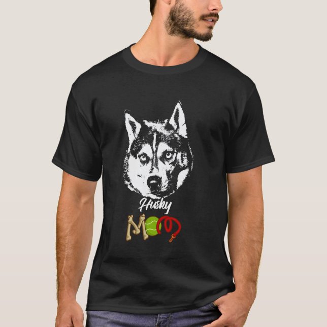 Cute Husky Mum T-Shirt (Front)