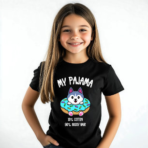Cute Husky Pajama Funny Doughnut Dog Lover T-Shirt