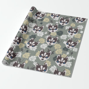 Cute Husky Wrapping Paper