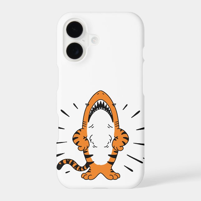 CUTE HYBRID SHARK TIGER CARTOON iPhone CASE (Back)