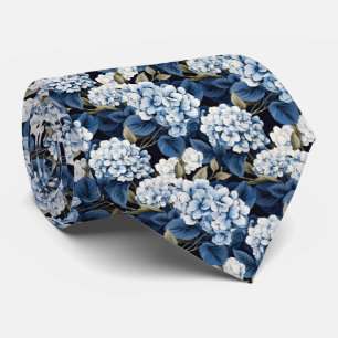 Cute Hydrangea flower tiled pattern Tie
