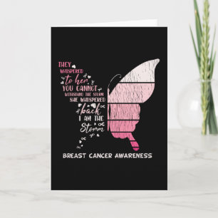 Cute I Am The Storm Breast Cancer Warrior Survivor Card