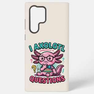 Cute I Axolotl Questions aztec nerd with glasses Samsung Galaxy Case