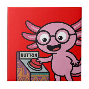 Cute I Axolotl Questions aztec Oh No red button Tile