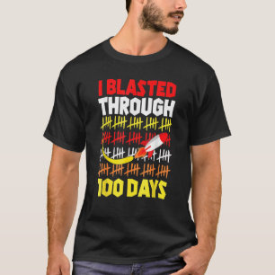 Cute I Blasted My Way Through 100 Days Teacher Kid T-Shirt
