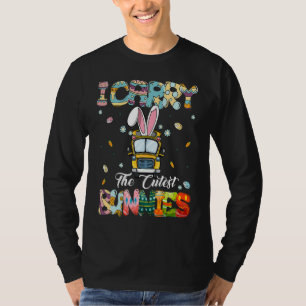 Cute I Carry The Cutest Bunnies School Bus Driver  T-Shirt