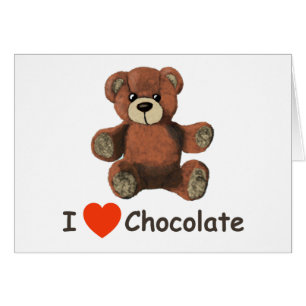 Cute I Heart (Love) Chocolate Teddy Bear