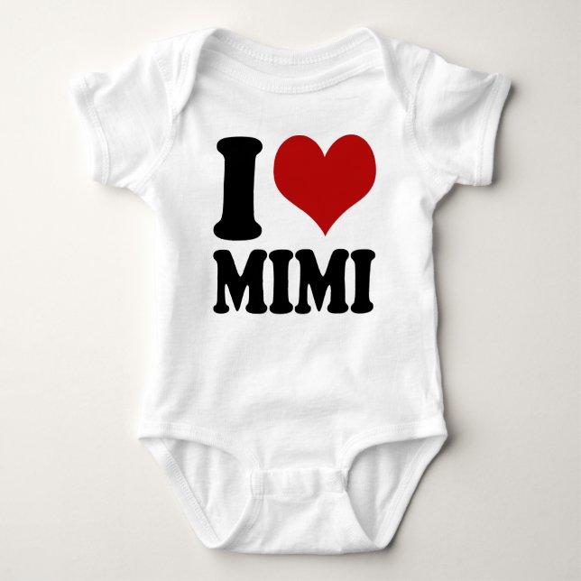 Cute I Heart Mimi Baby Bodysuit (Front)