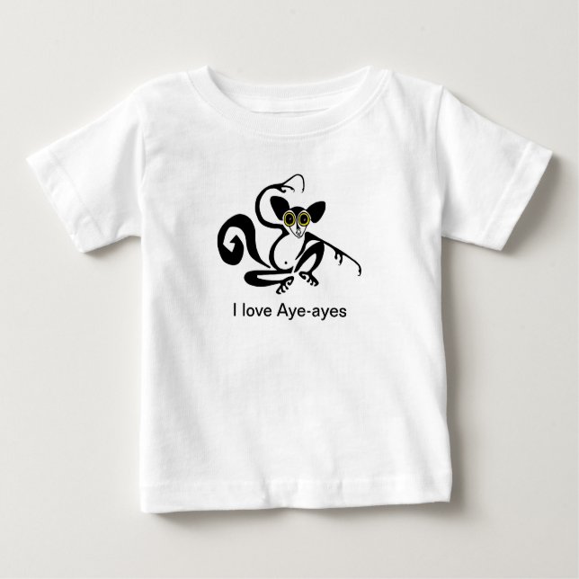 Cute -  I love AYE AYES - Animal graphics -  Baby T-Shirt (Front)