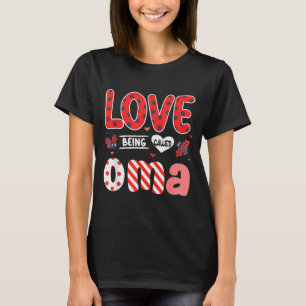 Cute I Love Being Called Oma Ladybug Happy Valenti T-Shirt