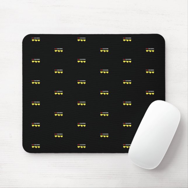 Cute I Love Chickens Design Funny Chicken Lover  Mouse Pad (With Mouse)