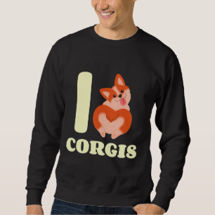 Cute I Love Corgi Heart Butt Sweatshirt
