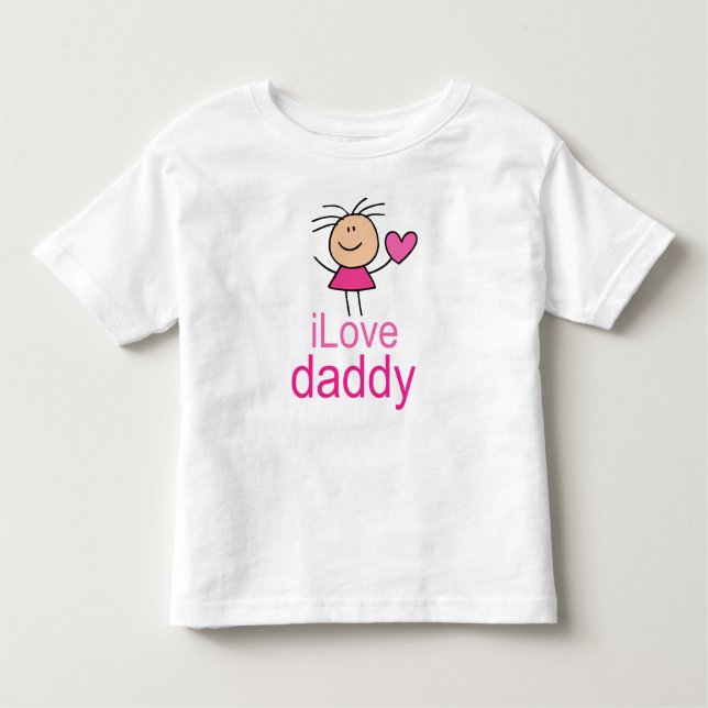 Cute I Love Daddy T-shirt (Front)